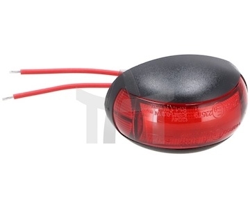 Lampa obrysová LED červená 12/36V oválná FT-067CLED
