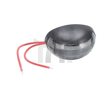 Lampa obrysová LED červená 12/36V oválná FT-067CLEDDARK