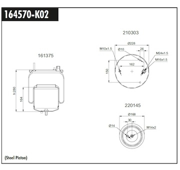 Měch pérování komplet VOLVO