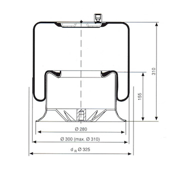 Měch pérování MB Actros 4757NP01 komp.  