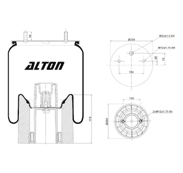 Měch pérování ROR,PANAV 4157-04 kompletní 