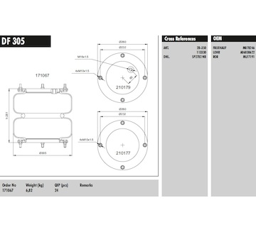 Měch pérování Trailor SP 2782 NB