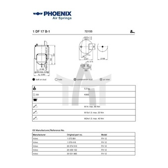 Mech, pneumatické odpružení PHOENIX 1 DF 17 B-1