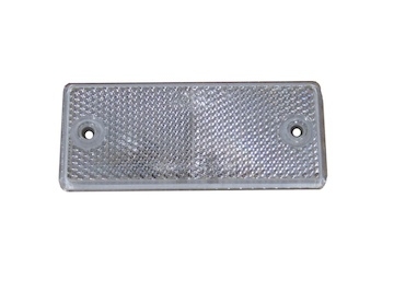 Odrazka obdélníková bílá s otvory DOB34/B  