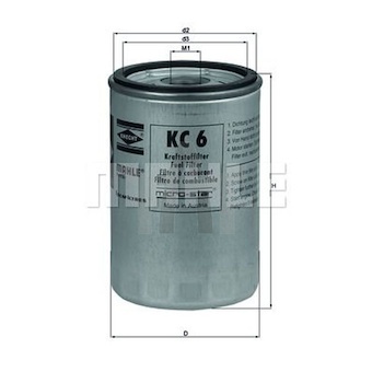 Palivový filtr MAHLE KC 6