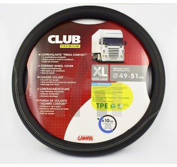 Potah na volant Club-černý-tir LAM98848