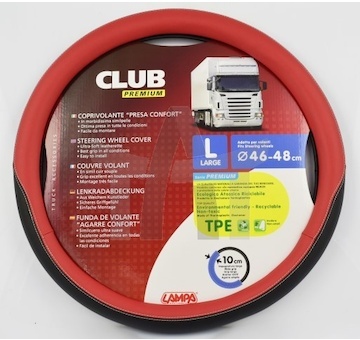 Potah na volant Club-červený-tir L LAM98911