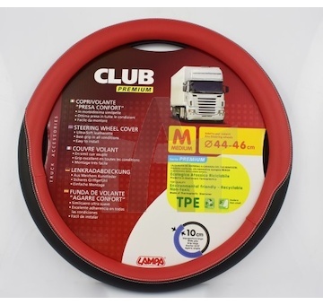 Potah na volant Club-červený-tir M LAM98910