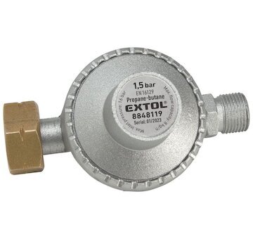 Regulátor tlaku pro hořáky na propan-butan 1.5bar výstup závit G3/8L EXTOL PREMIUM