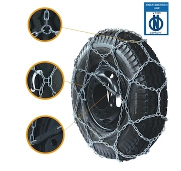 Řetěz sněhový 385/65-22.5, - drát 7,6mm