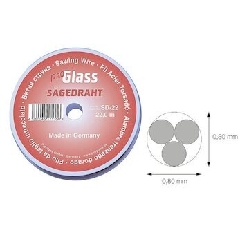 Řezací drát na autoskla 0.8mmx22m ProGlass MD-SD-22