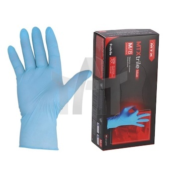 Rukavice nitrilové Trile Blue A100