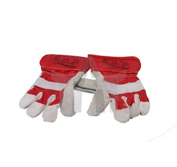 Rukavice pracovní kožené semiš červené 2118/K/CZ