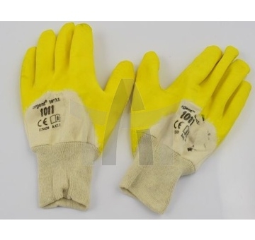 Rukavice pracovní pogumované žluté 11 15667 1011-11