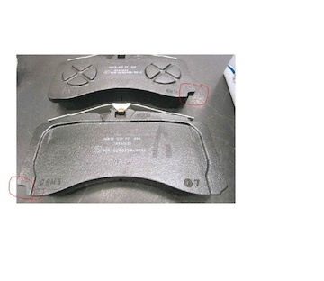 Sada brzdových destiček, kotoučová brzda KNORR K97533K5