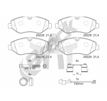 Sada brzdových destiček - kotoučová brzda LUMAG 29229 00 703 10