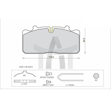 Sada brzdových destiček - kotoučová brzda STEINHOF SM475-Z