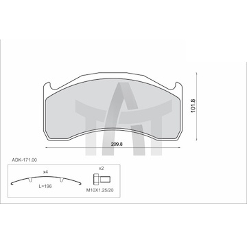 Sada brzdových destiček - kotoučová brzda STEINHOF SM494-Z