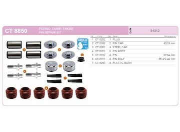 Sada opravárenská třmenu Haldex  Modul X vodítka+tlačítka TAT