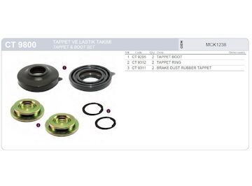 Sada opravárenská třmenu MERITOR B-C-D DUCO - Serie LRG manžety+tlač. pistky