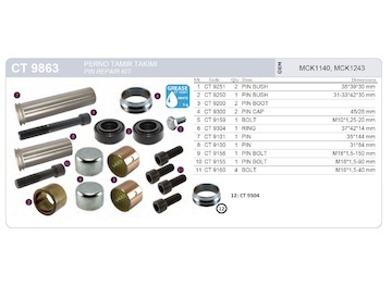 Sada opravná třmenu MERITOR ELSA 2 MAN/RVI/Volvo TAT