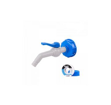 Sada pro kontejner na vodu IBC kohoutek 45° s připojením IBCS60x6 pro hadice 19mm a PTFE páskou