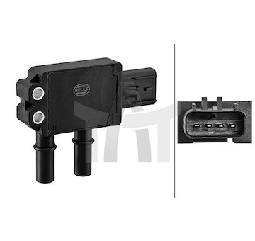 Senzor, tlak výfukového plynu HELLA 6PP 009 409-641