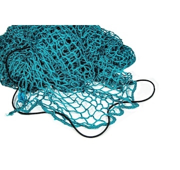 Síť krycí s gumolanem 6mm, oko 50x50mm, vlákno 3mm, celkový rozměr 1,5x2,2m