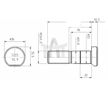Šroub kola CSY AZMA-0004