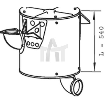 Střední tlumič výfuku DINEX DIN21388
