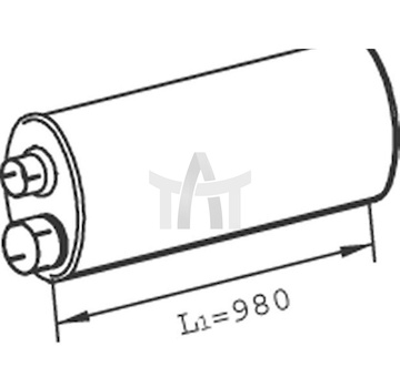 Střední tlumič výfuku DINEX DIN47301