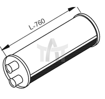 Střední tlumič výfuku DINEX DIN80447
