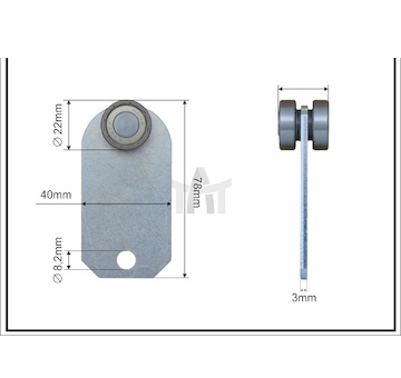 Střešní rolna Kogel 40 x 80 mm FI22 mm
