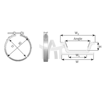 Svěrná objímka - výfukový systém DINEX DIN78803