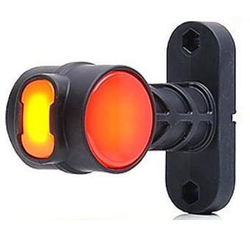 Světlo poziční - tykadlo dlouhé rovné bílé/červené NEON, 12/24V, 34cm kábel, WAS