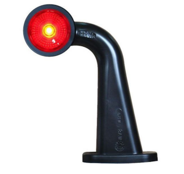 Světlo poziční - tykadlo dlouhé zahnuté LED, 12/24V, 18cm kábel, WAS, pravé