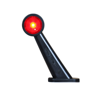 Světlo poziční - tykadlo dlouhé zkosené dvoubarevné LED, 21cm kábel, 12/24V, WAS, levé