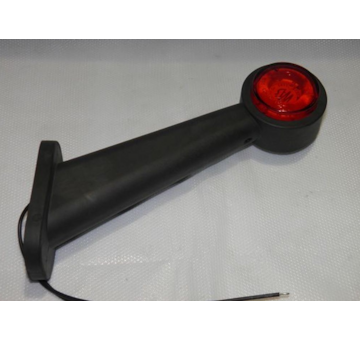 Světlo poziční - tykadlo dlouhé zkosené dvoubarevné LED, 21cm kábel, 12/24V, WAS, pravé