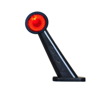 Světlo poziční - tykadlo dlouhé zkosené dvoubarevné LED, kabel 21cm, 12/24V, WAS, pravé