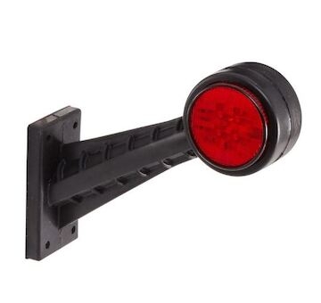 Světlo poziční - tykadlo dlouhé zkosené LED, 10/30V, HELLA, pravé