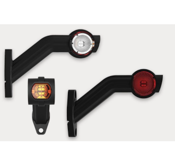 Světlo poziční - tykadlo dlouhé zkosené LED s kabelem 0,5, pravé