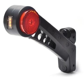 Světlo poziční - tykadlo dlouhé zkosené s bočním osvětlením LED, 12/24V, WAS, levé