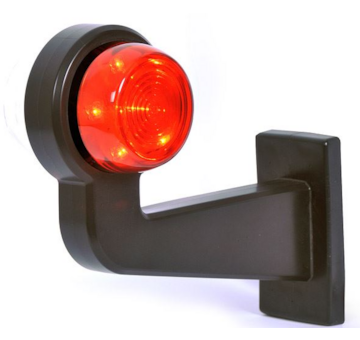 Světlo poziční - tykadlo krátké zahnuté dvoubarevné LED, 12/24V, 40cm kábel, WAS, levé