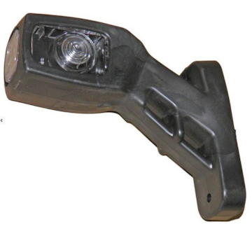 Světlo poziční - tykadlo krátké zkosené bílé LED, 40cm kábel, TANGDE, pravé