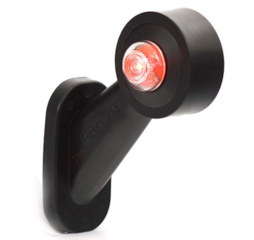 Světlo poziční - tykadlo krátké zkosené LED, 12/24V, 29cm kábel, WAS, pravé