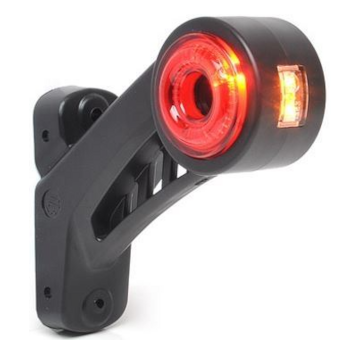 Světlo poziční - tykadlo krátké zkosené LED, s bočním LED, 12/24V, WAS, pravé