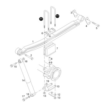 Třmen zadního pera MAN