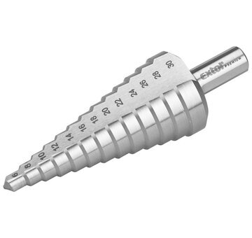 Vrták stupňovitý 6-30/2mm 13 otvorů stopka 10mm délka 95mm HSS EXTOL PREMIUM 8801163