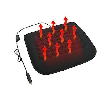 Vyhřívaný podsedák MANAGER s termostatem 12 V COMPASS CO-04110