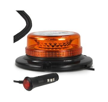Výstražný maják světlo oranžové 10-30V 15W 30 LED MAR-POL M82715